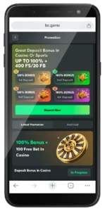 BC.GAME mobile app bonuses